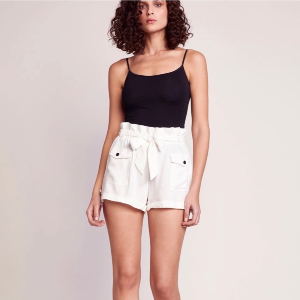 White paper bag shorts
